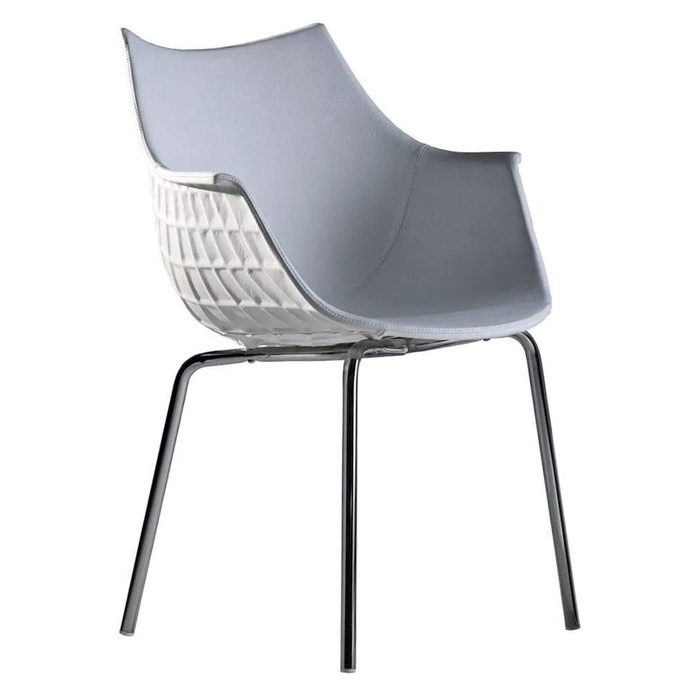 Silla Meridiana 4 Patas Acero tapizado Driade