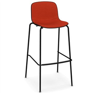 Taburete Troy Madera Tapizado Acero Magis