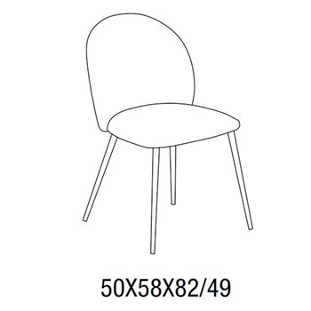 Silla Rebecca acero Bontempi