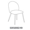 Silla Rebecca acero Bontempi
