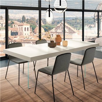 Mesa fija rectangular Air lacado Lago