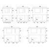 Mesa fija rectangular Air lacado Lago