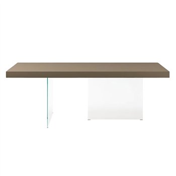 Mesa fija rectangular Air cristal Lago