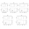 Mesa fija rectangular Air cristal Lago