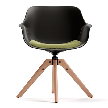 Sillón Abril base piramidal asiento tapizado esPattio