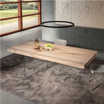 Mesa fija rectangular Air XGlass Lago