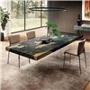 Mesa fija rectangular Air XGlass Lago