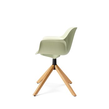 Sillón Abril base piramidal madera esPattio