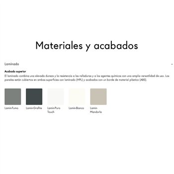 Mesa fija rectangular Air laminado Lago