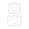 Mesa fija rectangular Air laminado Fenix Lago