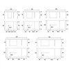 Mesa fija rectangular Air laminado Fenix Lago
