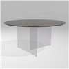 Mesa fija redonda Air cristal Lago