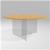 Mesa fija redonda Air cristal Lago