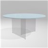 Mesa fija redonda Air cristal Lago