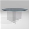 Mesa fija redonda Air cristal Lago