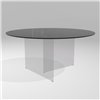 Mesa fija redonda Air cristal Lago