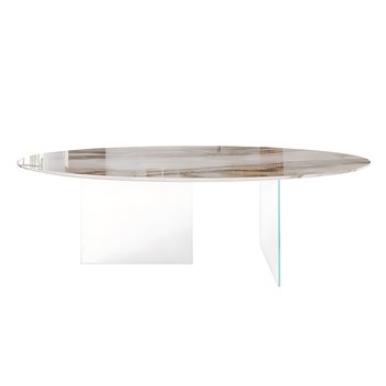 Mesa fija redonda Air XGlass Lago