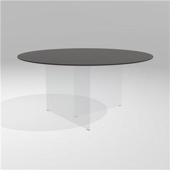 Mesa fija redonda Air XGlass Lago