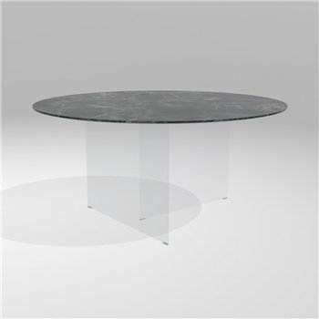 Mesa fija redonda Air XGlass Lago