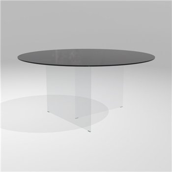 Mesa fija redonda Air XGlass Lago