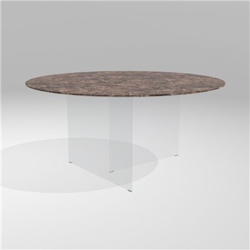 Mesa fija redonda Air XGlass Lago