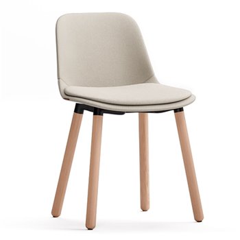 Silla Abril tapizada 4 patas madera esPattio