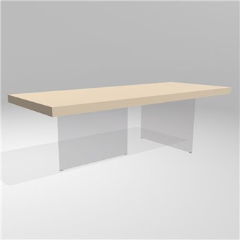 Mesa fija rectangular Air lacado Lago