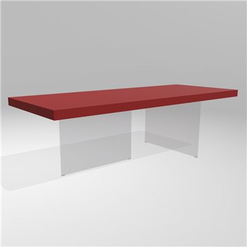 Mesa fija rectangular Air lacado Lago