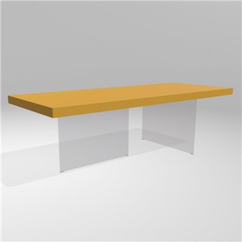 Mesa fija rectangular Air lacado Lago