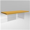 Mesa fija rectangular Air lacado Lago