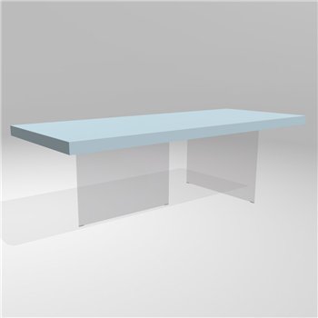 Mesa fija rectangular Air lacado Lago