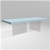 Mesa fija rectangular Air lacado Lago