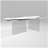 Mesa fija rectangular Air XGlass Lago