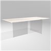 Mesa fija rectangular Air XGlass Lago