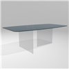 Mesa fija rectangular Air Slim cristal Lago