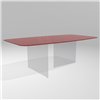 Mesa fija rectangular Air Slim cristal Lago