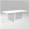 Mesa fija rectangular Air Slim cristal Lago