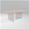 Mesa fija rectangular Air Slim cristal Lago
