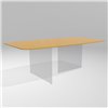 Mesa fija rectangular Air Slim cristal Lago