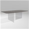 Mesa fija rectangular Air Slim cristal Lago