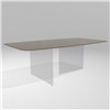 Mesa fija rectangular Air Slim cristal Lago