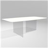 Mesa fija rectangular Air Slim cristal Lago