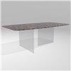 Mesa fija cantos redondeados Air Slim XGlass Lago