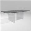 Mesa fija cantos redondeados Air Slim XGlass Lago