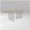 Mesa fija cantos redondeados Air Slim XGlass Lago