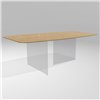 Mesa fija cantos redondeados Air Slim XGlass Lago