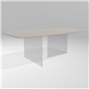 Mesa fija cantos redondeados Air Slim XGlass Lago