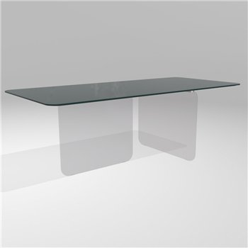 Mesa fija cantos redondeados Air Soft cristal Lago
