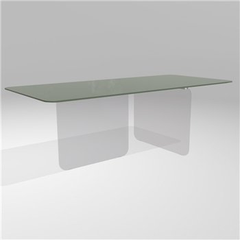 Mesa fija cantos redondeados Air Soft cristal Lago