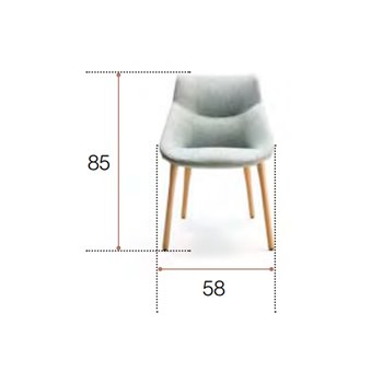 Silla Bow Chair 4 patas metálicas esPattio